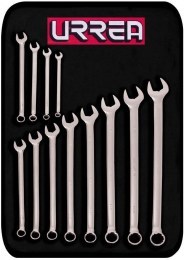 Set of 12 Extra-Long Wrenches Mirror Polished 12 Metric Tips URREA